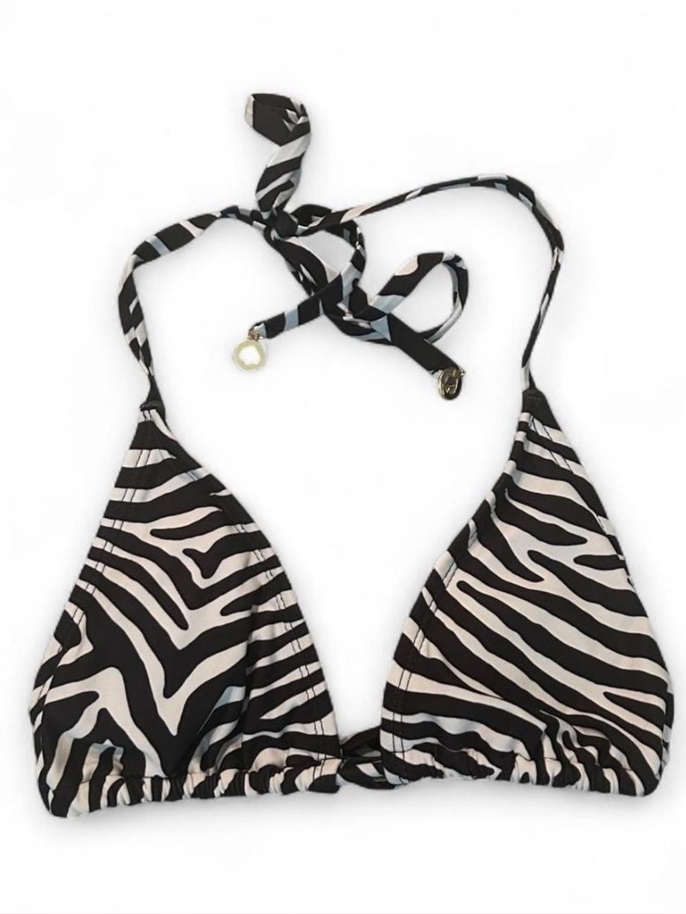 Kate Spade Zebra Print Triangle Swim Top Animal Print Swim